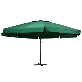 Berkfield Home Outdoor Parasol with Aluminium Pole 600 cm Green