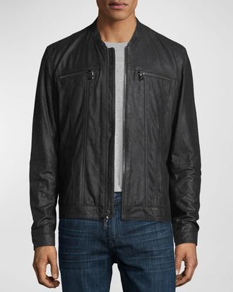 John Varvatos Men & apos;s Lambskin Leather Jacket