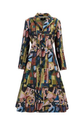 Anrealage Panel Patchwork Jacquard Coat