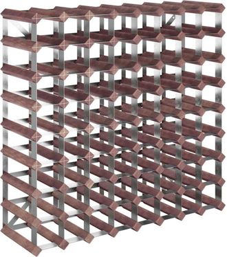 vidaXL Vidaxl - Botellero para 72 botellas madera maciza pino marrón