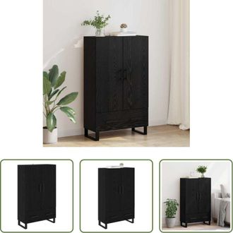 vidaXL vidaXL Mobile alto - Credenza Rovere Nero 69,5 x 30 x 115 cm Legno multistrato