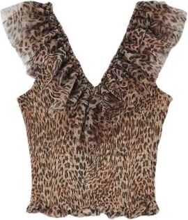 Liu Jo Tule ceremonietop - Dames - Tops - Beige - Maat: M