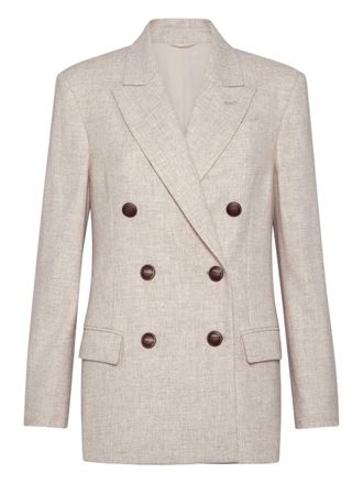 Brunello Cucinelli Wool Double-Breasted Jacket-Donna