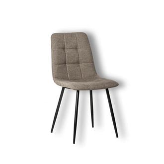 MondoViro Juego de 4 sillas de tela beige cm 44x55 81h