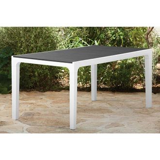 Keter Tavolo in resina da giardino con doghe effetto legno Harmony