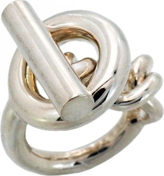Herm&egrave;s Silver 925 Band Ring (Pre-Owned)