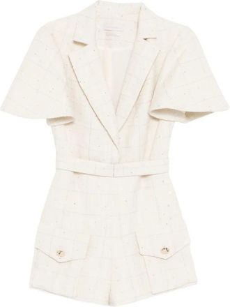 Saiid Kobeisy Tweed Short Jumpsuit