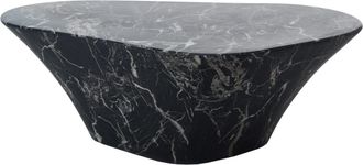 Pols Potten Design-Couchtisch Marble Look Black 87.5 x 51 cm
