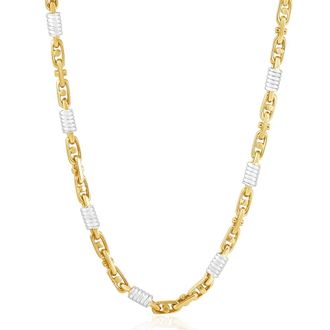 Pompeii3 Mens 14k Gold (74gram) or Platinum (139gram) 5.5mm Link Chain Necklace 24