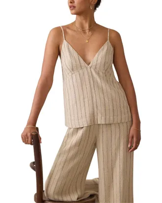 Faherty Riviera Linen-Blend Tank Top