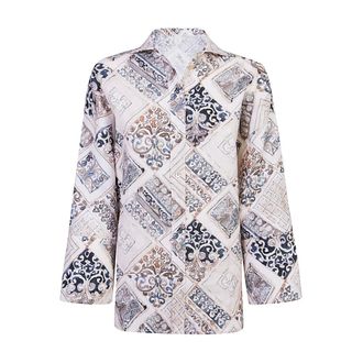 Eleventy Dames, Blouses & Shirts, Veelkleurig, Maat: L Linnen