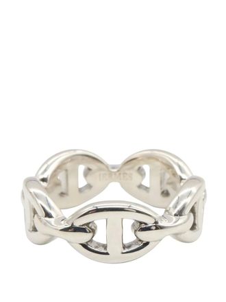 Herm&egrave;s 2000-2020 Sterling Silver Chaine d Ancre Chain ring