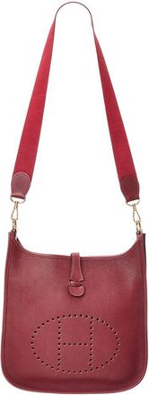 Herm&egrave;s Rouge Togo Leather Evelyne PM (Authentic Pre-Loved)