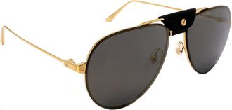 Cartier Santos de Cartier Grey Pilot Mens Sunglasses CT0166S 002 60