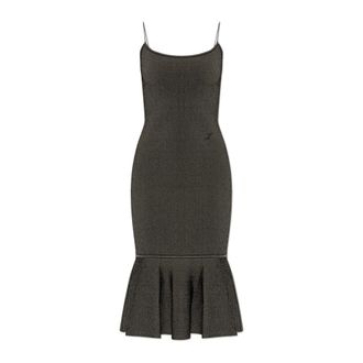 Jacquemus Kleedjes, Dames, Grijs, XS, Polyester, Pina Knit Dress