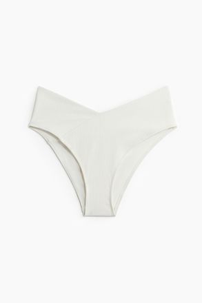 H&M Cheeky Bikinihose High Rise - Weiss