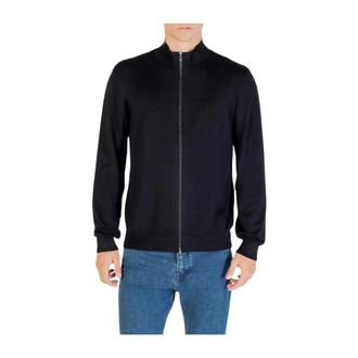 A|X Armani Exchange Cardigans, male, Black, 2XL, Zip-up Cardigan