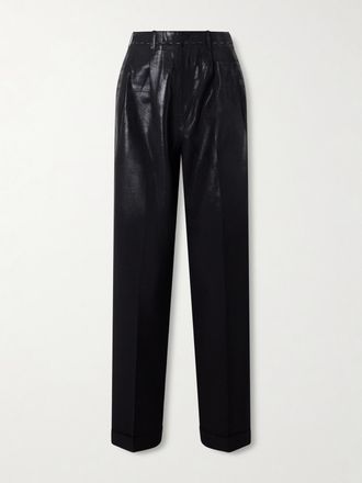 Maison Margiela Pantaloni A Gamba Dritta In Lana Con Pinces - Nero