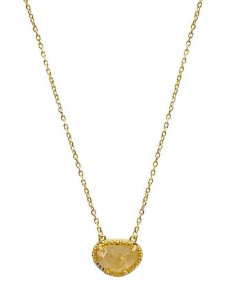 Adornia Adornia Fine Jewelry 14K Over Silver 2.00 ct. tw. Citrine November Birthstone Necklace