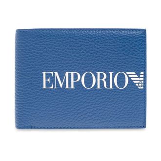 Emporio Armani Wallets & Cardholders, male, Blue, Size: ONE SIZE Folded wallet with logo
