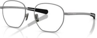 Moncler 53mm Oval optical glasses in Grey at Nordstrom