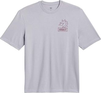 adidas Skateboarding x Mark Gonzales Not Amused T-Shirt Asia Sizng Halo Silver Shadow Red KQ6268