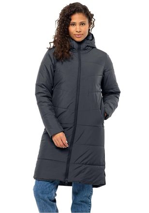 Jack Wolfskin Steppmantel JACK WOLFSKIN DEUTZER, Damen, Gr. S (36), grau (phantom), Obermaterial: 100% Polyester, hoch geschlossener Ausschnitt, M&auml;ntel Steppmantel,