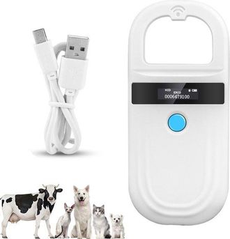 OEM Lector De Chips, Lector Chips Rfid Bluetooth Mascotas, Recargable Usb, Lector Chips Inal&aacute;mbrico, B Emid, 134,2 Khz/125 Khz Pantalla Oled, Negro