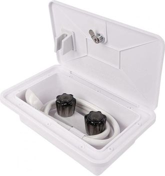 OEM Kit De Mampara De Ducha Exterior Para Autocaravana, Resistente A La Intemperie, Con Piezas Y Accesorios, Con Cerradura Y Llave (blanco)