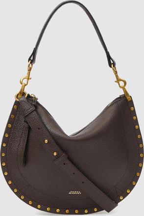 Isabel Marant Sac Bandouli&egrave;re Oskan Soft Zip Coffee