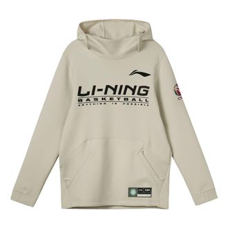 Li-Ning Sports Basketball Series CBA Training Sports Hoodie Cream AWDRB63-2