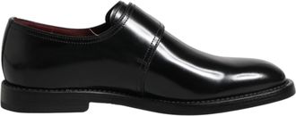 Dolce & Gabbana Black Leather Monk Strap Derby Formal Mens Shoes