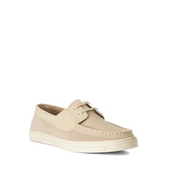 Dune London Mens Boardman - Wide Fit Boat Shoes - Beige - Size UK 12