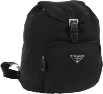 Prada Pre-owned Nylon Rugzak - Dames - Vintage Rugzakken - Zwart - ONE Size - Nylon - Vintage