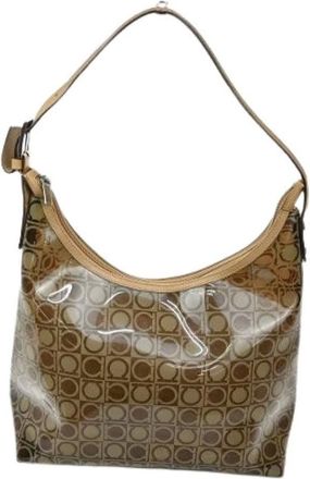 Ferragamo Pre-owned Shoulder Bags, female, Brown, Size: ONE SIZE Pre-owned Plastic Shoulder Bag