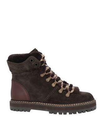 【See by Chloé】Mahalia Leather shoes 37 See By Chloé Women's Mahalia Leather Lace Up Boots - Black