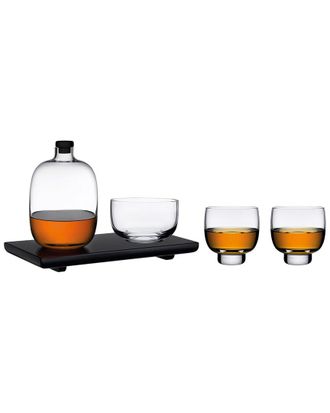 Nude Glass Malt Gift Set With Wooden Board