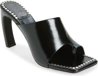 Jeffrey Campbell Alloc Slide Sandal in Black Silver at Nordstrom, Size 6.5