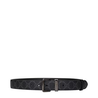 Gucci Emblem G&uuml;rtel Herrens Stoff Schwarz