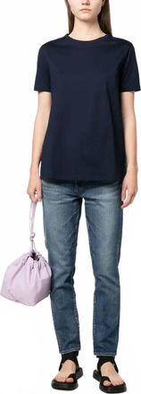 Herno Short Sleeve Tee In Navy
