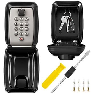 OEM Caja De Seguridad Para Llaves De Exterior, Caja Grande Para Llaves De Pared Con C&oacute;digo De 12 D&iacute;gitos, Resistente Al Agua Y A La Corrosi&oacute;n, Caja Fuerte