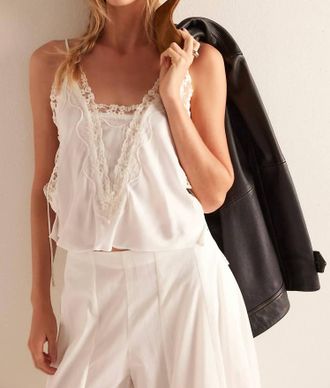 Free People Womens Someone Like You Camisole In Clean Ivory