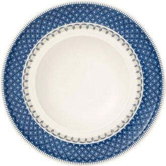 Villeroy & Boch Casale Blu Piatto fondo Rotondo Porcellana Beige, Blu 1 pz
