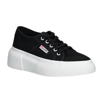 Superga Schoenen, Dames, Zwart, 39 EU, Katoen, 2287 Bubble