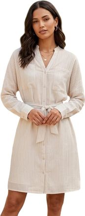Vero Moda Damesjurk met strepen van Ines (Zilver)
