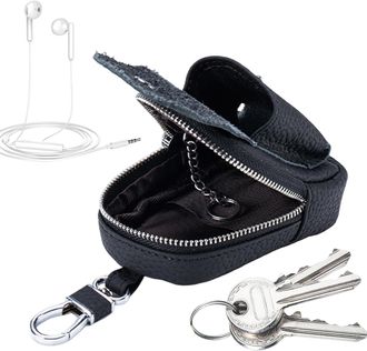 Generic PU Leather Keychain | Anti Loss Pouch Compact Charm - Women PU Leather Mini Backpack Keychain - for Men Women Cards Earbuds Cash Outdoor Home Bag Trav