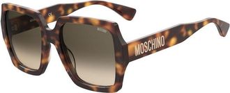 Moschino Sunglasses Square Full Rim, Havana Frame And Green Gradient Lens Mos127/s/us005L9K