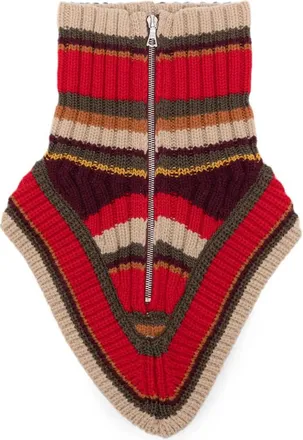 Dries Van Noten Striped Zip-up Scarf