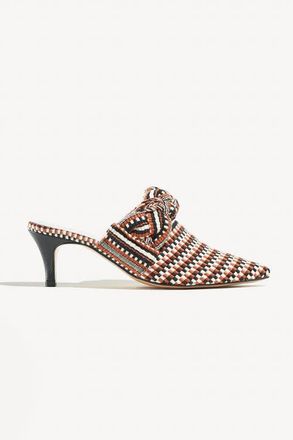 Amambaih Blanca Motif Fabric Mules in Cognac at Nordstrom, Size 40