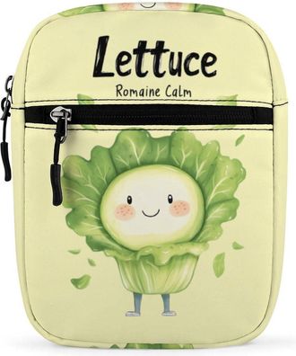 Generic Lettuce Romaine Calm Trendy Crossbody Bag for Men Women Small Satchel Men Sling Adjustable Shoulder Strap Messenger